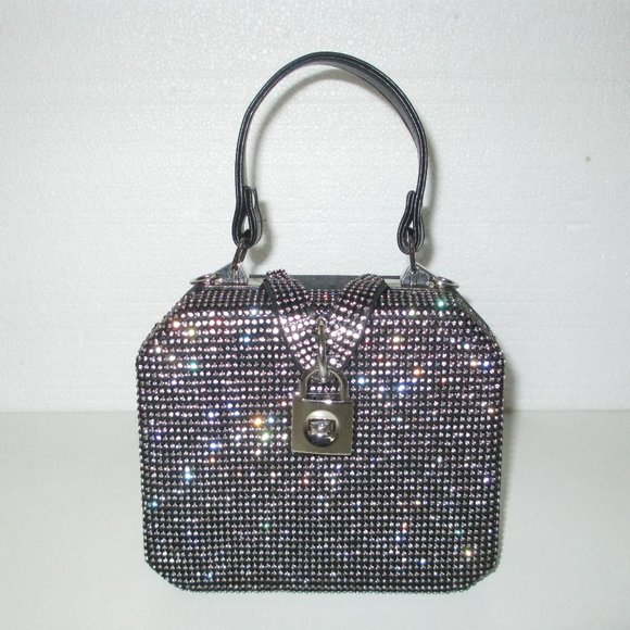 ALESSIA BLACK & CRYSTAL EVENING BAG❤️ - Picture 10 of 10
